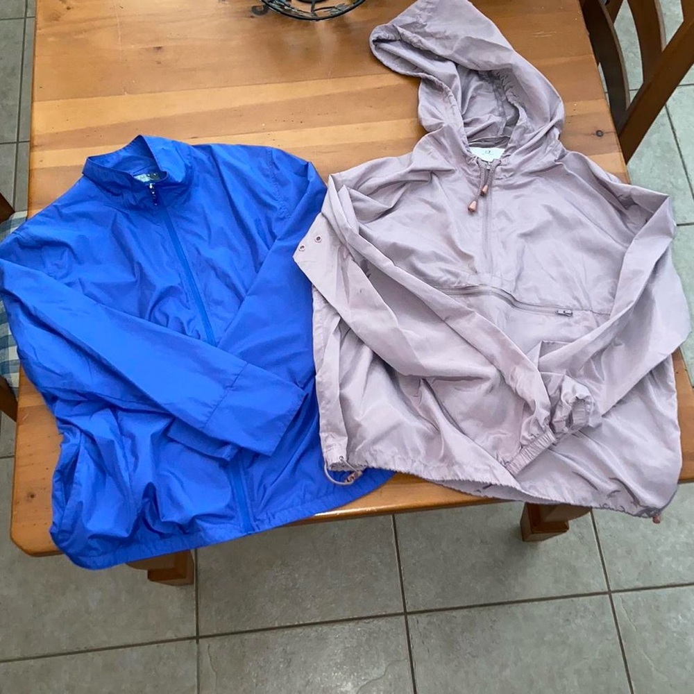 Blue & purple jacket bundle hoodie windbreakers active wear long sleeve coats